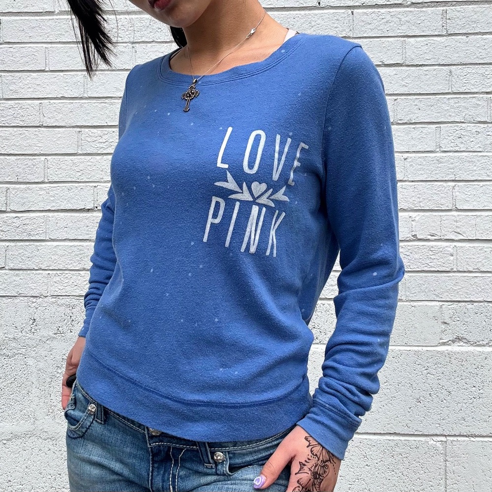 Victoria’s Secret PINK XS Sweatshirt Love Pink Graphic 2000s
